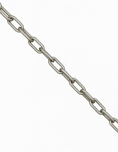 Ri-Traffic Feuerverzinkte Stahl-Absperrkette DIN 763, 6 x 42 mm, VE: 10 Meter, 11-0000-01-G