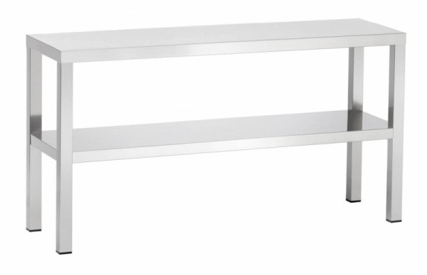 A&S Gastro Edelstahl Aufsatzboard 2-Etagen, Tiefe 300 mm, AISI 304, 500 x 300 x 600 mm, ABDD053