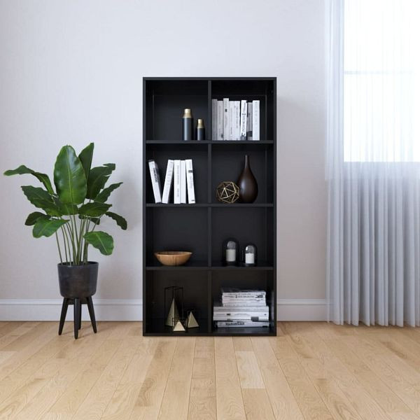 vidaXL Bücherregal/Sideboard Schwarz 66×30×130 cm Holzwerkstoff, 800154
