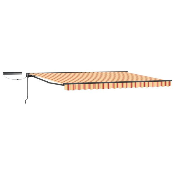 vidaXL Elektrische ausziehbare Markise Gelb und Orange 4 x 2 m, 3421986