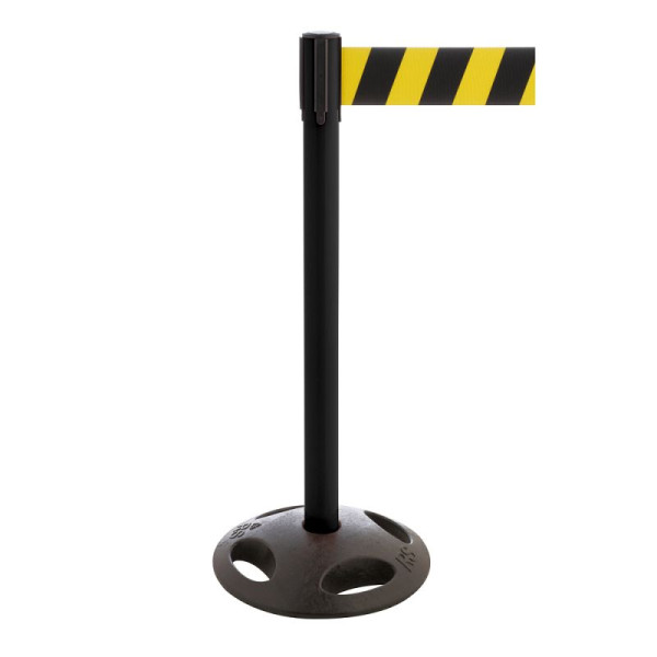 Stein HGS Personenleitsystem -P-Line Maxi-, schwarz, schwarz/gelb diagonal (schraffiert), mit Gurtendstück (Standard), 34175j-1702