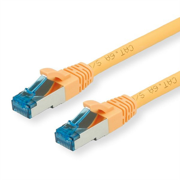 VALUE Patchkabel Kategorie 6A (Class EA) S/FTP (PiMF), LSOH, gelb, 7 m, 21.99.1936
