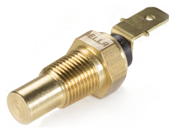 HELLA Sensor, Kühlmitteltemperatur, 12V, 1-polig, Flachsteckanschluss/geschraubt, 6PT 009 107-651