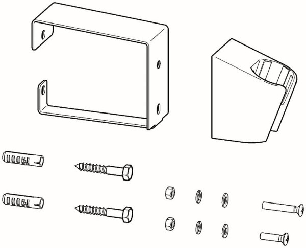 KWC Wandhalterung, für Augendusche, Kunststoff weiß, 2000103189