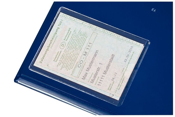 Eichner Selbstklebe-Fahrzeugschein-Tasche, Transparent, VE: 10 Stück, 9218-04002