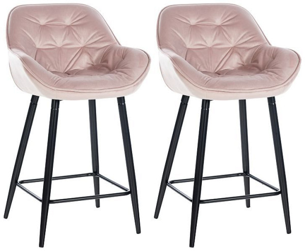 CLP Barhocker Gibson Samt, pink, VE: 2 Stück, 322238