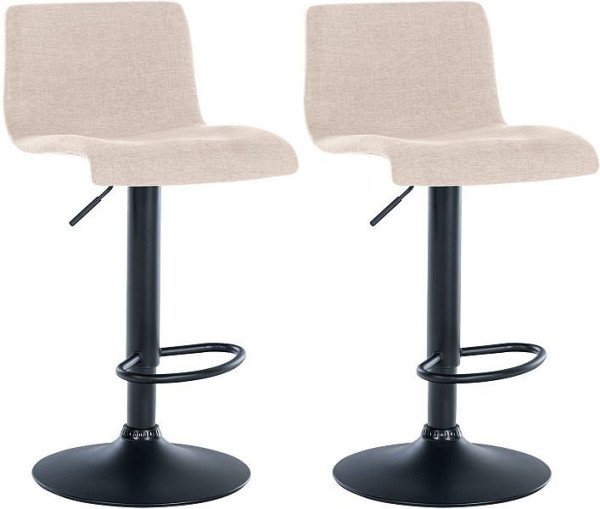 CLP Barhocker Branford Stoff, creme, VE: 2 Stück, 323627