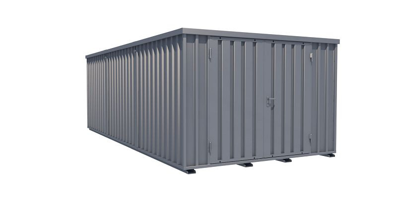 BOS ContainerCombination 2,1m, 3x6m, 2-flügelige Tür auf der 3 m-Seite, mit Staplerentladung, SCC2100-3x6-LZ+STAP
