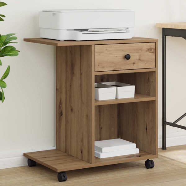 vidaXL Druckerständer Uni Kunsthandwerk Eiche 60 x 40 x 68.5 cm, 8004430