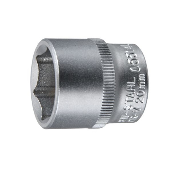 SW-Stahl Steckschlüsseleinsatz, 3/8", 20 mm, Kunststoffhalter, 05514SB