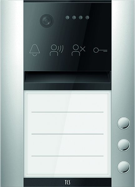 TCS Türkontrollsystem PES PRO Video Außenstation 3T 1 Spalte AP RAL9010 reinweiß, AVA610103-0019