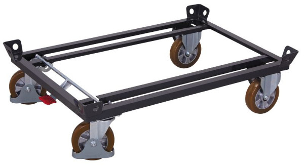 VARIOfit Fahrgestell, Ladefläche: 1.210 x 810 mm, RAL 7016 anthrazitgrau, Radsatz: Bereifung aus Polyurethan, sw-870.300/AG