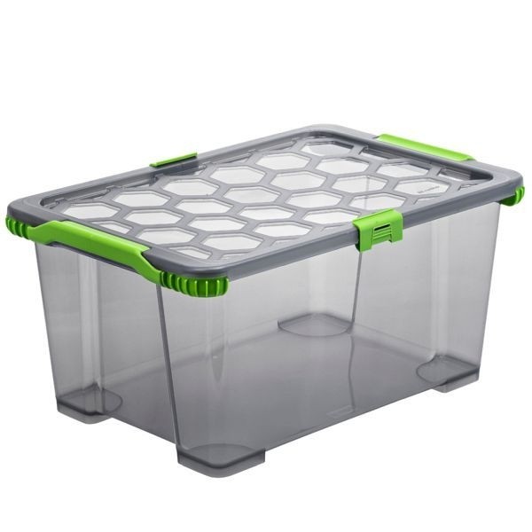 Rotho Box 44 l EVO TOTAL, anthrazit/transparent, 1008608812WS