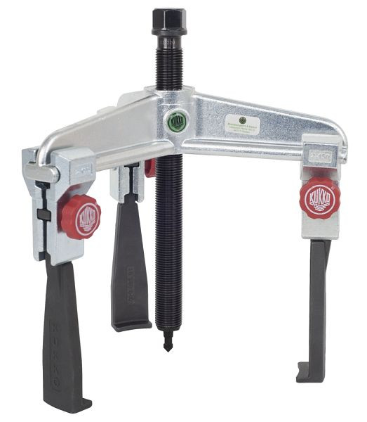 KUKKO 3-armiger Universal Abzieher mit schmalen, schnellverstellbaren Abzughaken, Spannweite außen: 200 mm, 30-20+S