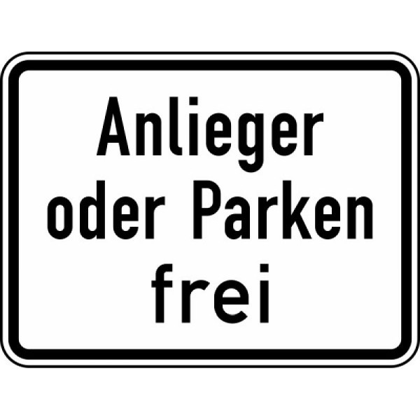 Stein HGS Anlieger oder Parken frei Nr. 1020-31, 450x600mm /RA1/Flachform 3mm, 1020-31-213