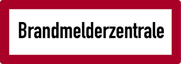 Schilder Klar Brandschutzzeichen Brandmelderzentrale, 297x105 mm Folie selbstklebend, 159/11