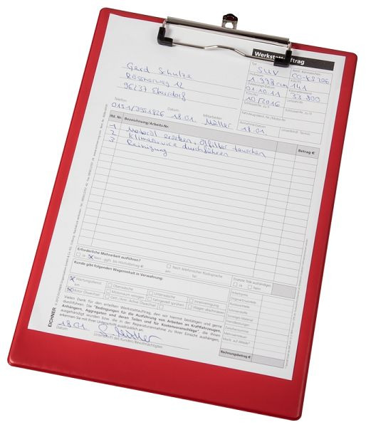 Eichner Klemmbrett DIN A4, Rot, VE: 12 Stück, 9015-00469