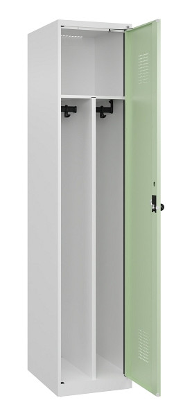 C+P Spind Evolo PLUS, 1 Abteil, 1850x400x500mm, 9016/6019, Verschluss Drehriegel, 049000-12F S10019