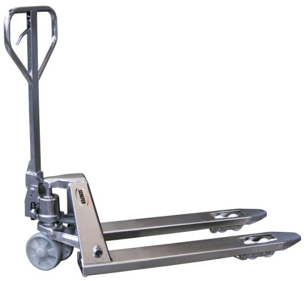 Schefer Gabelhubwagen Eco Professional Edelstahl, Gabellänge: 800 mm, 1101091NTNSS80N