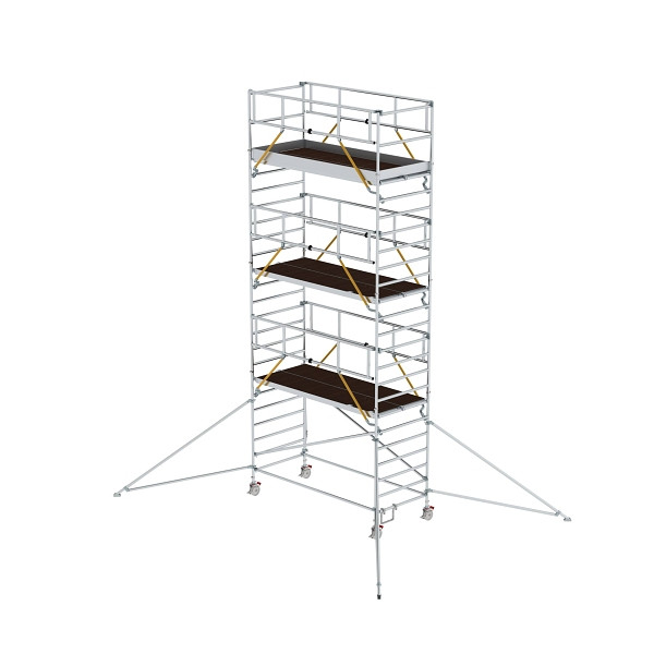 Munk Günzburger Steigtechnik Rollgerüst SG 1,35 x 3,0 m mit Ausleger & Doppel-Plattform Plattformhöhe 6,43 m, 169639