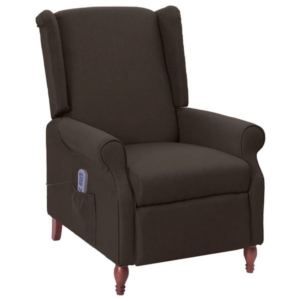 vidaXL Massagesessel Dunkelbraun Stoff, 342232, 8720286872154