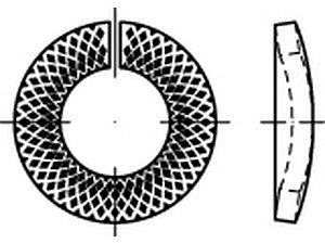 ART 88130 Sperrkantringe Federstahl VSK 20 Zinklammellenüberzug VE=S (100 Stück)