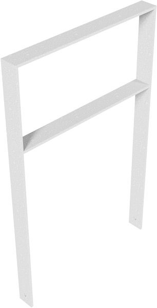 Schake Anlehnbügel aus Flachstahl 80 x 12 mm, mit Querholm, Gesamtbreite: 750 mm, feuerverzinkt, 453_075