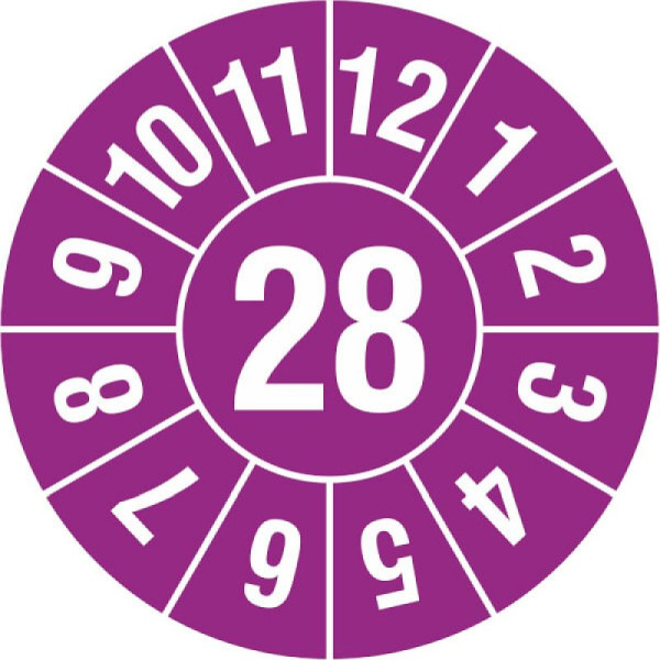 Stein HGS Prüfplaketten ohne Jahresfarbe (1 Jahr), 2028, 31.c7004-28