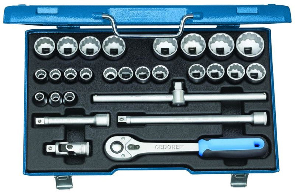 GEDORE Steckschlüssel-Satz, 28-teilig, 12-kant UD-Profil, 2682877