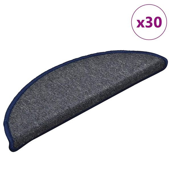 vidaXL Stufenmatten 30 Stk. Dunkelgrau und Blau 56x17x3 cm, 3365743