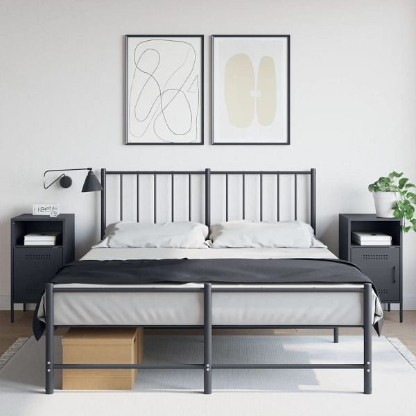 vidaXL Nachttische 2 Stück Anthrazit 36x39x68 cm Kaltgewalzter Stahl, 843071