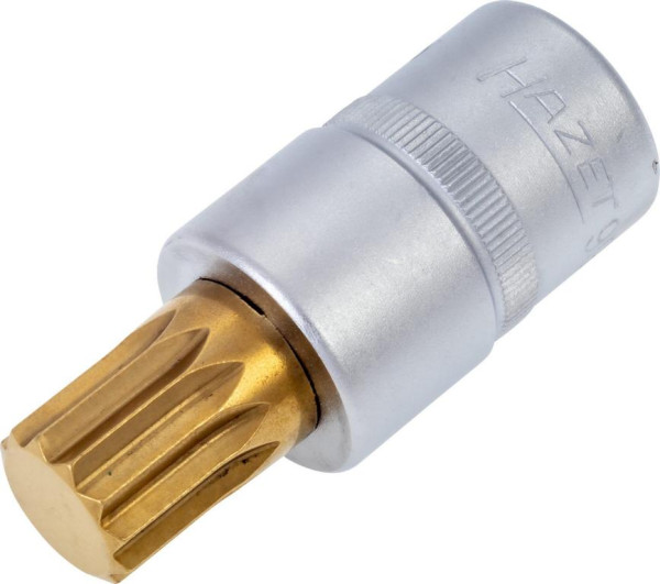Hazet Schraubendreher-Steckschlüsseleinsatz, Vierkant hohl 12,5 mm (1/2 Zoll), Innen Vielzahn Profil XZN, M16, 990-16
