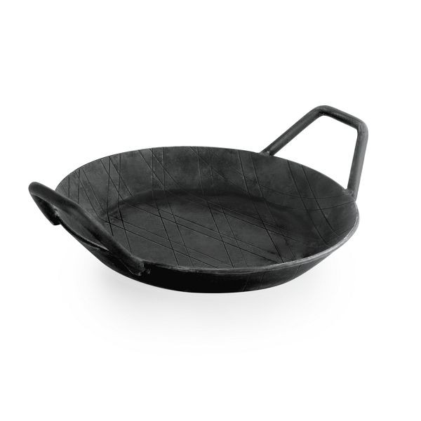 WAS Iron Pan 22 Schmiedeeiserne Pfanne mit zwei Seitengriffen, Durchmesser 20 cm, 2258200