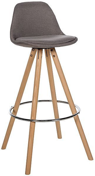 CLP Barhocker Corbin Stoff Rund natura, taupe, 323322