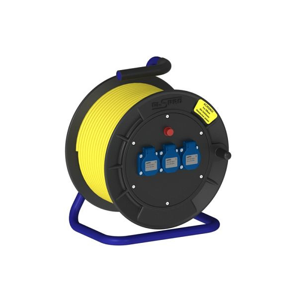 ELSPRO Kabeltrommel aus Vollgummi LRX, Länge: 33 m, Querschnitt 3 G 1,5 mm², 4X00002