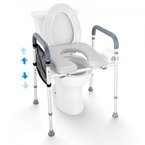 VEVOR Toilettensitzerhöhung 19,3"-25,2" 350 lbs Universal-Toilettenerhöhung für Senioren, SJLDSJGMTZDLV1SLQV0