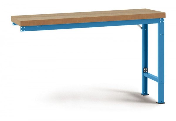 Manuflex Anbauwerkbank PROFI Spezial mit Multiplexplatte, BxTxH = 1250 x 700 x 750-1050 mm, Lichtblau, WP7005.5012