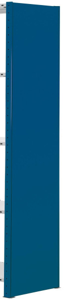 Schulte Vollblech-Seitenblende, 90 x 1000 x 300 mm (H x T), RAL 5010 enzianblau, 25000-B