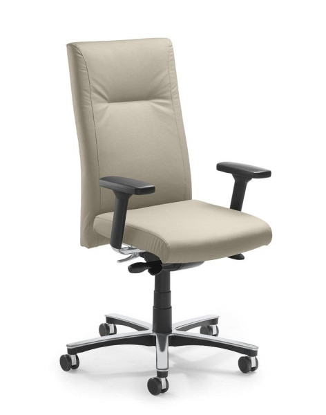 Deskin XXL-Bürostuhl VIANO XXL mit Armlehnen, Taupe, 710 x 710 x 1100 mm, 347429