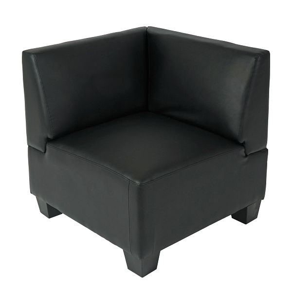 Mendler Modular Eckteil Lyon, Kunstleder, schwarz, 21699+21716