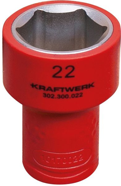 Kraftwerk 3/8" Elektriker Stecknuss 22 mm VDE, 302.300.022
