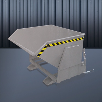 Eichinger Industrie Kippbehälter mit geschützten Abrollkufen, 1000 kg, 300 Liter, feuerverzinkt, 20110400002000