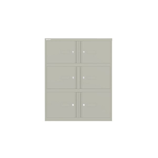 Bisley Essentials Office Locker, Höhe 1000-1024 x Breite 800 x Tiefe 470 mm, 673 gänsegrau, YELD0810673