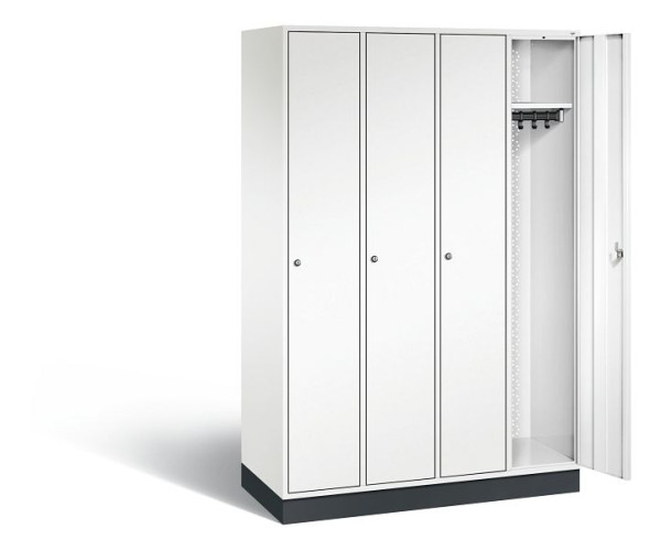 C+P Garderobenschrank Intro, H1950xB1220xT490mm, Farbe: Verkehrsweiß, 8170-401 S10046