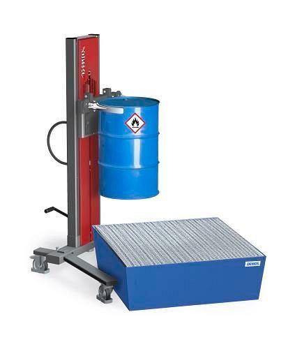DENIOS Fasslifter Secu Ex Typ SK für 200-/220-Liter-Fässer, gespreiztes Fahrwerk, H 2255 mm, ATEX, 236570