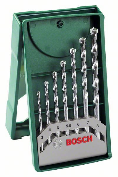 Bosch Mini-X-Line Steinbohrer-Set, 7-teilig, 2607019581