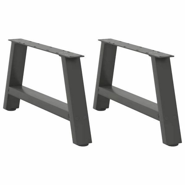 vidaXL Couchtischbeine A-Form 2 Stück Anthrazit 60x(30-31) cm Stahl, 4012822