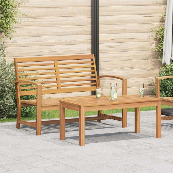 vidaXL Garten-Sofa-Set 2-teilig Natur Teak-Massivholz, 42006403