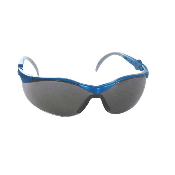 L+D CYCLE Spiegel Ergonomic Schutzbrillen, EN 166F, verspiegelt PC 2mm Sichtschutz, blau grauen Rahmen, kratzfest, antifog, UV-Schutz, VE: 10 Stück, 26752