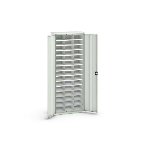 bott verso Fächerschrank, mit 45 Abteilen, BxTxH: 800 x 350 x 2000 mm, Lichtgrau / Lichtgrau, 16926403.16